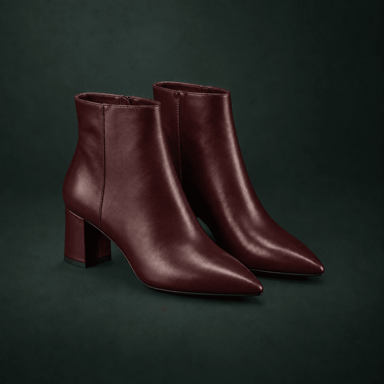 Burgundy ankle boots