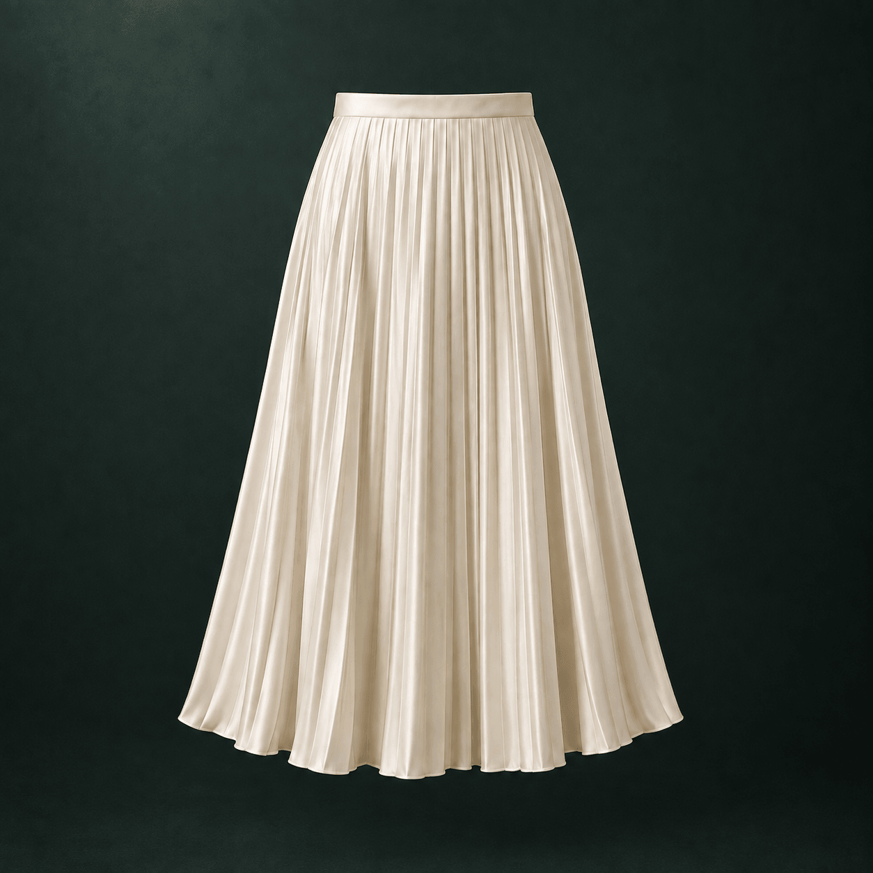 Ivory pleated skirt