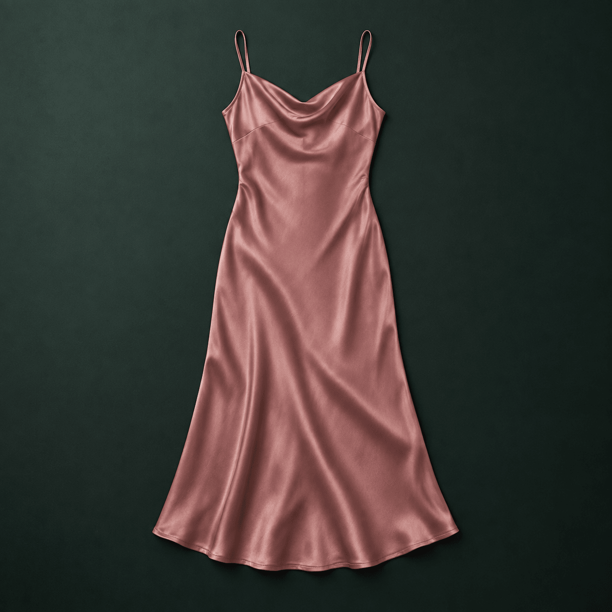 Rose satin dress